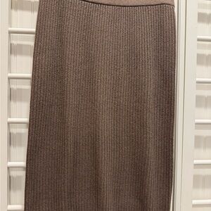 GAP Brown Ribbed Pencil Skirt
